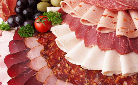 Close-up of delicious Deli meats